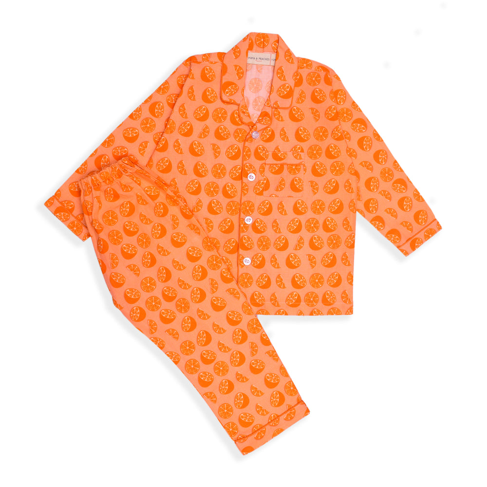 Orange Night Suit (Full Sleeves)