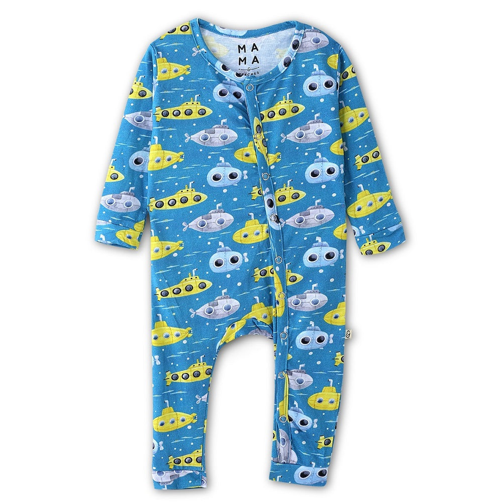 Up Periscope Organic Buttoned Footless Sleepsuit