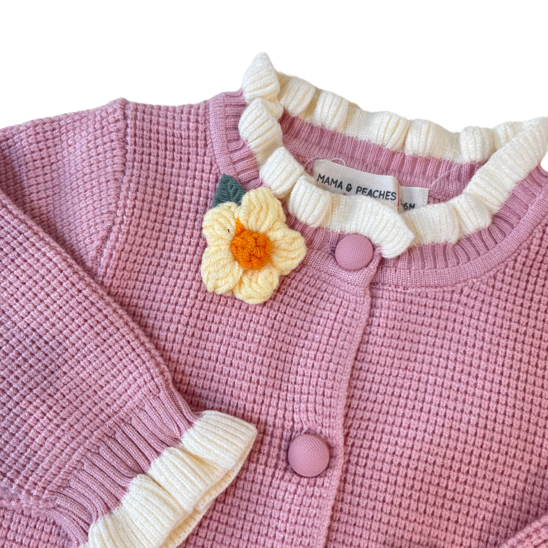 Daisy Knitted Winter Co-ord Set- Pink