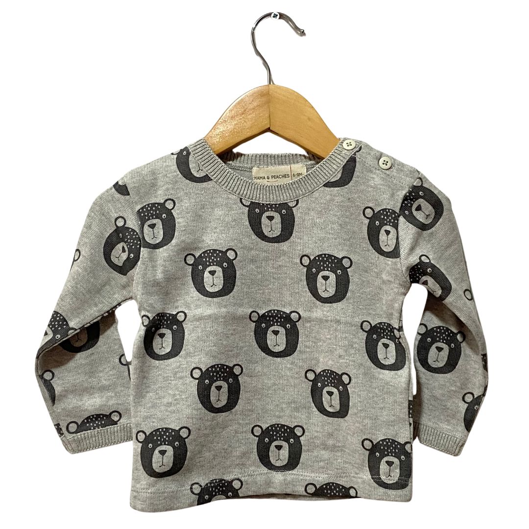 Koala Bear Winter Cardigan - Grey