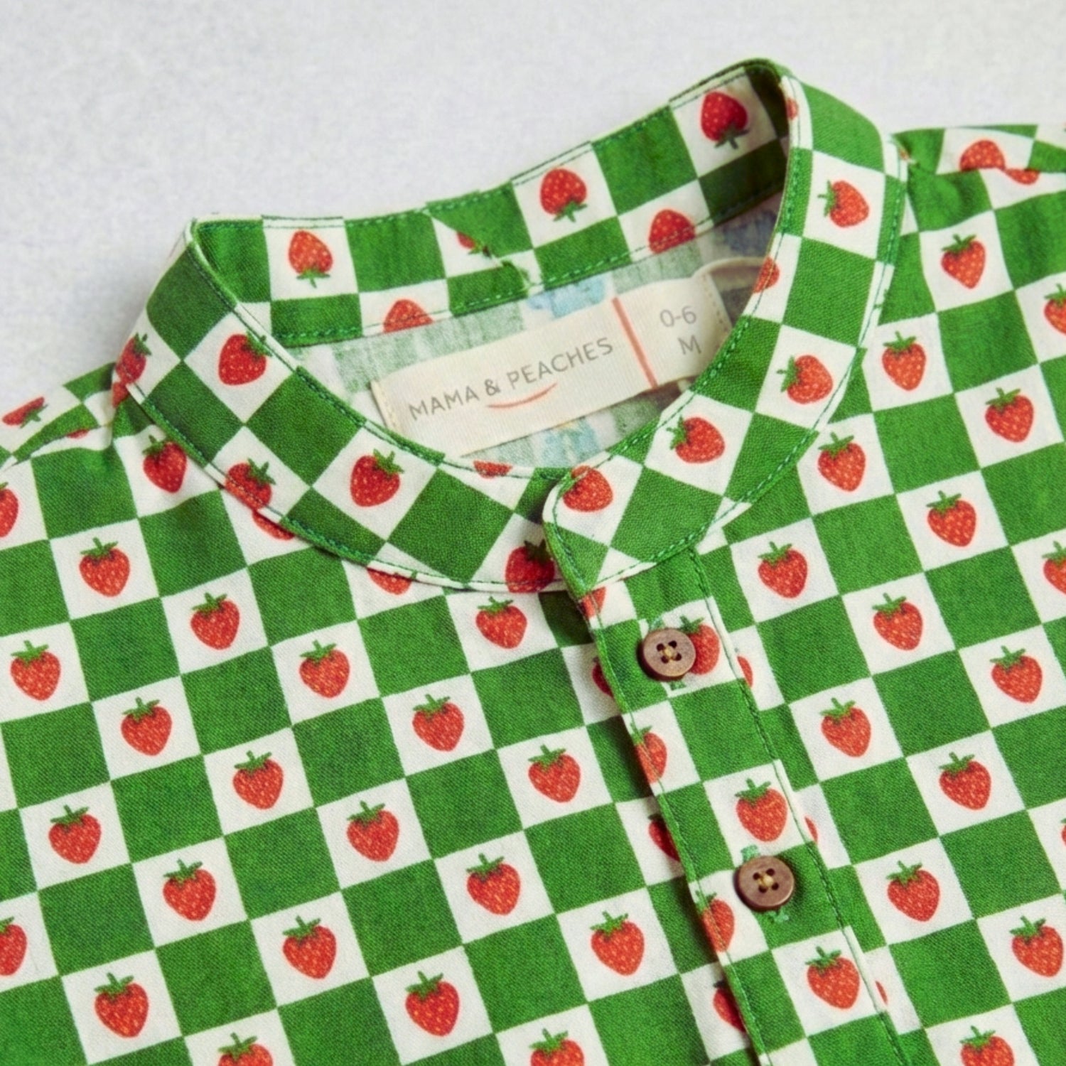 Strawberry Gingham Kurta Set