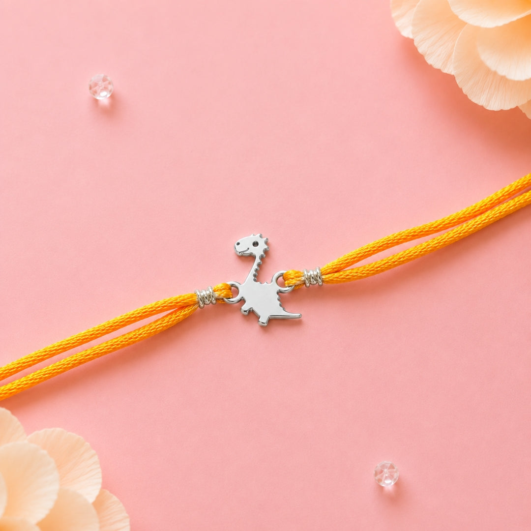 Dinosaur Rakhi - Silver