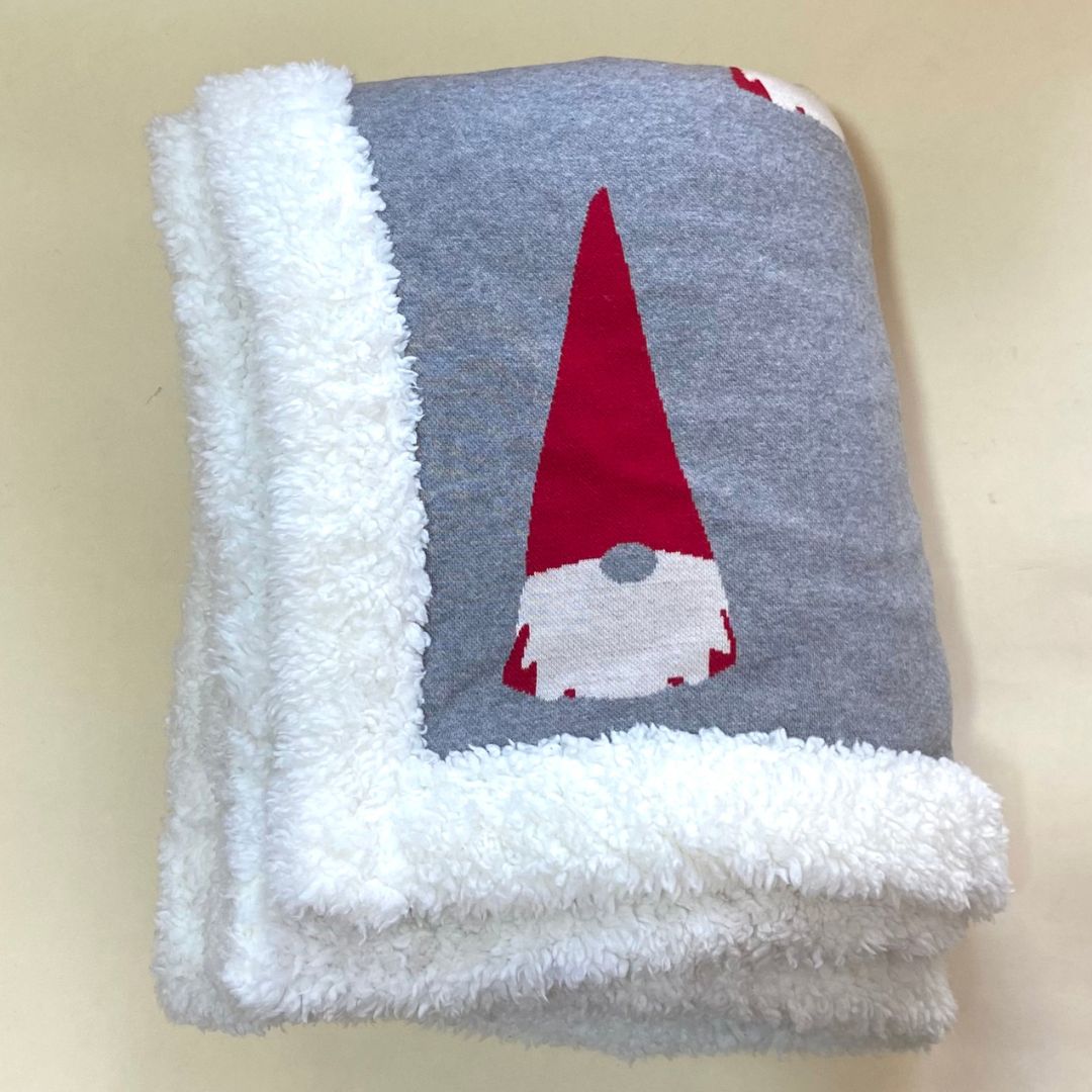 Ho Ho Hug Winter Blanket with Sherpa Linning