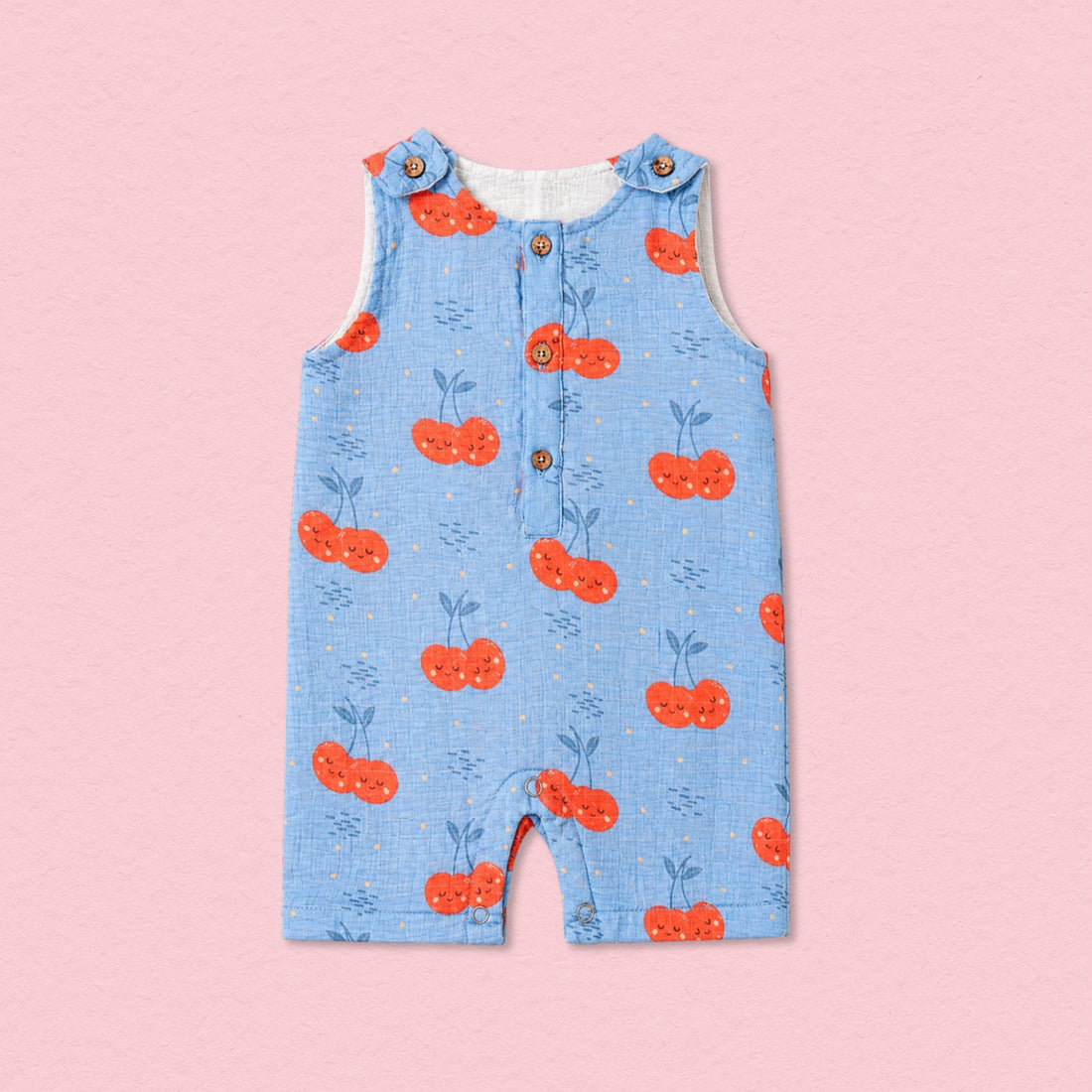 Cheeryful Muslin Double Layer Romper