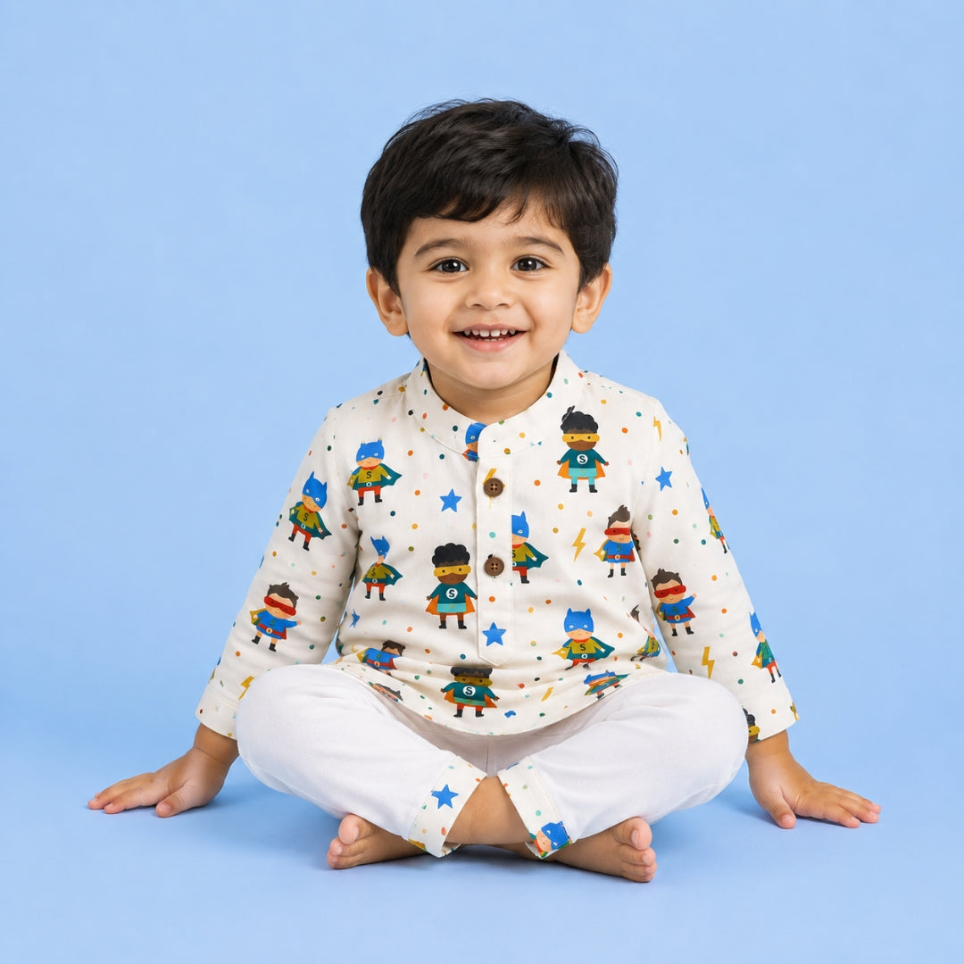 My Superhero Bhai Kurta Set