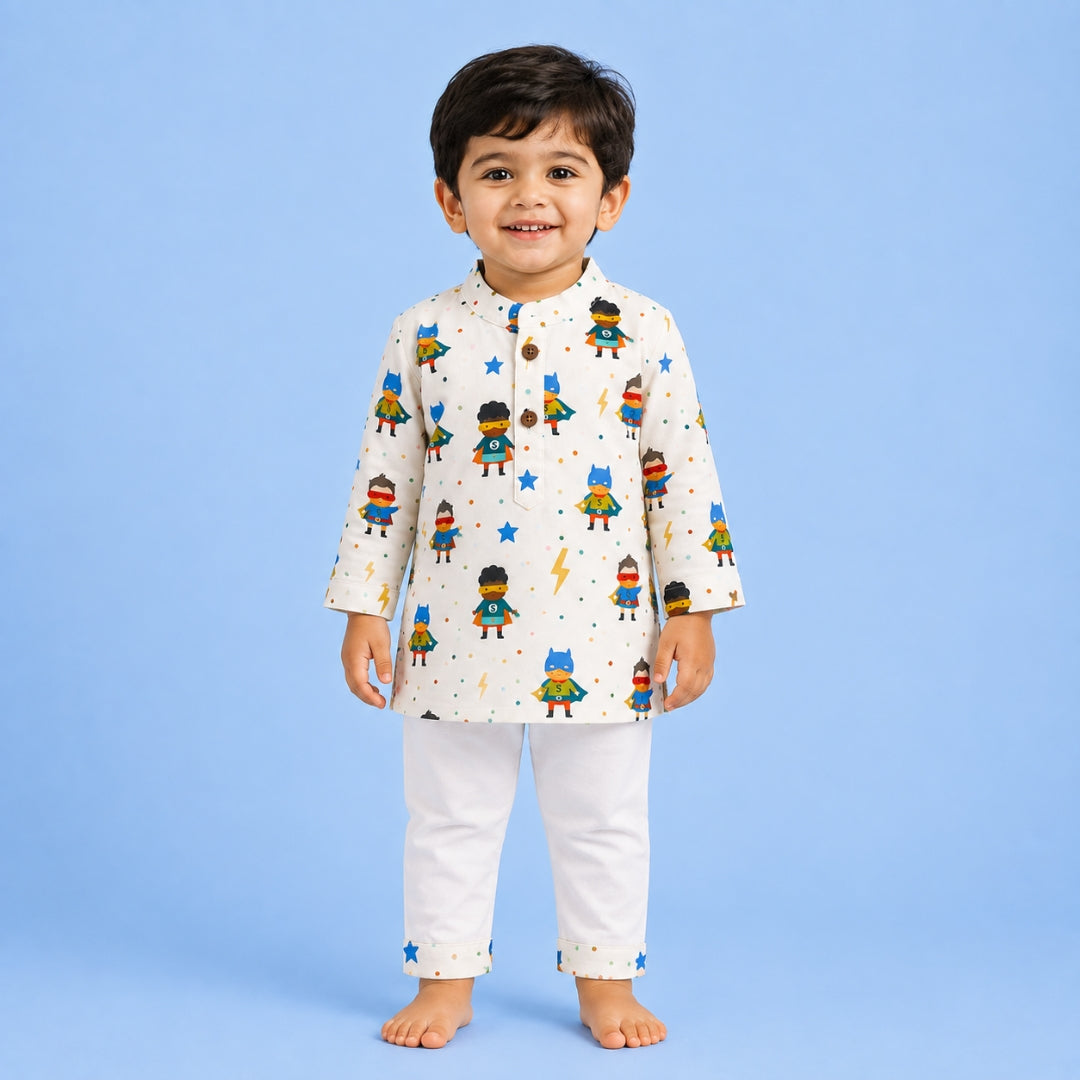 My Superhero Bhai Kurta Set
