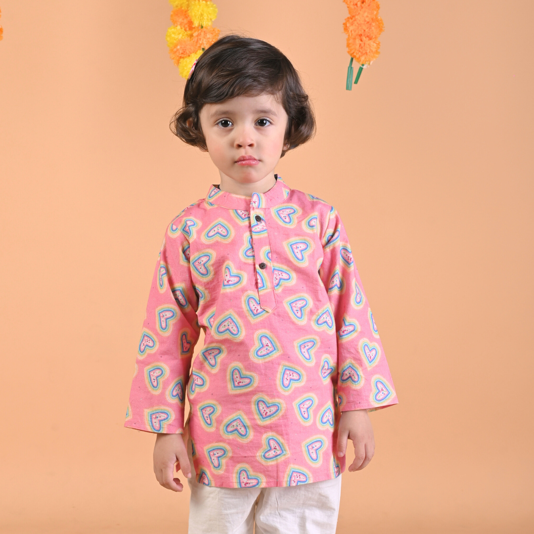 Vibrant Hearts Kurta Set