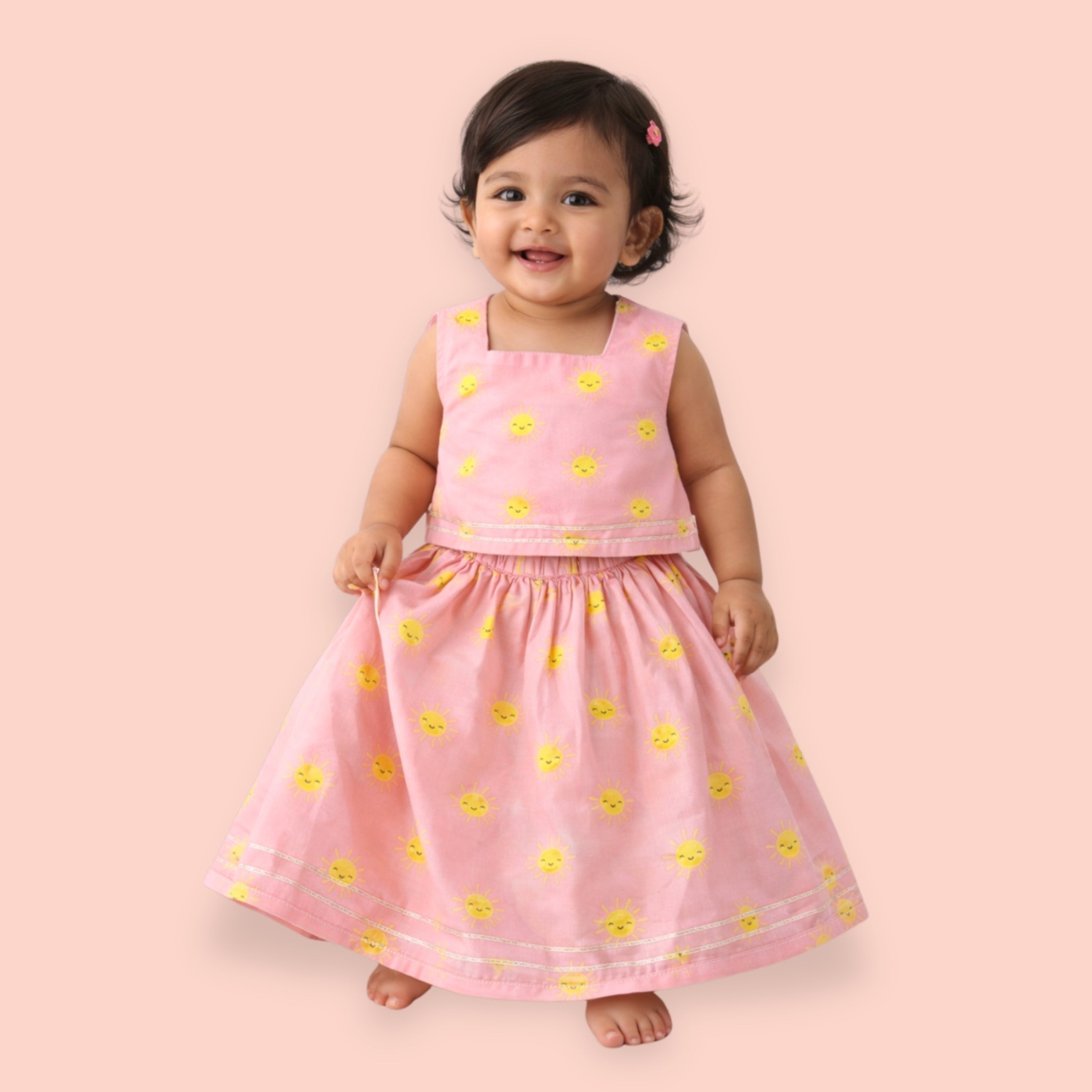 Pink Sun Lehenga Set