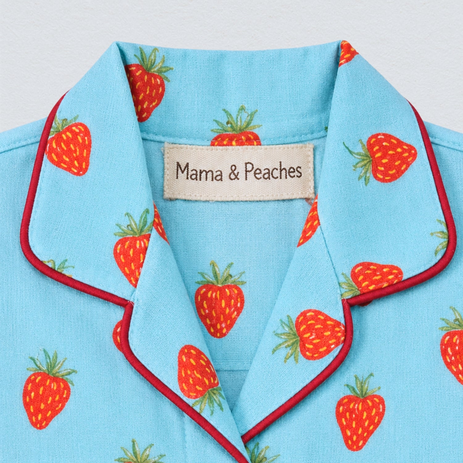 Summer Strawberries Full Sleeves Night Suit