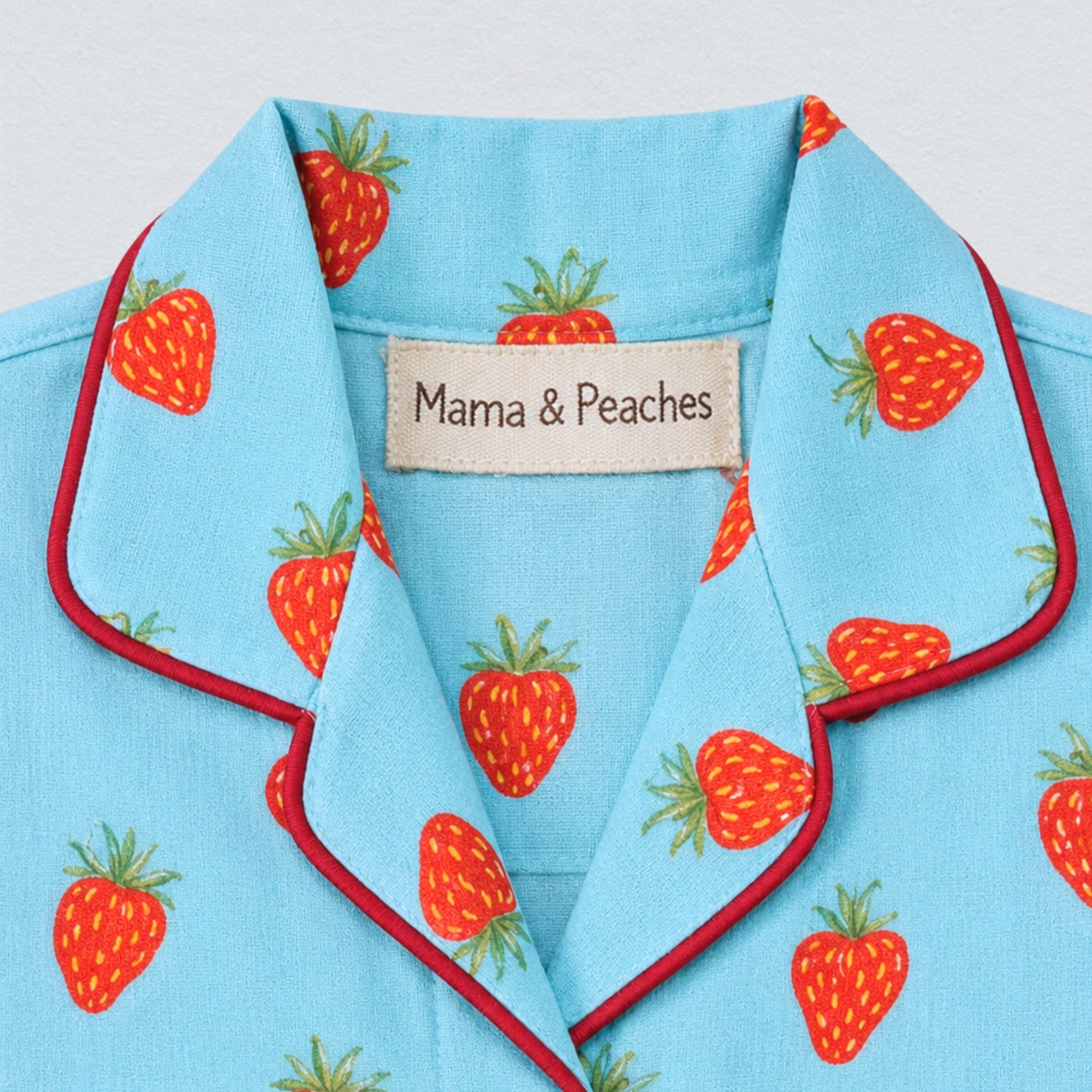 Summer Strawberries Full Sleeves Night Suit