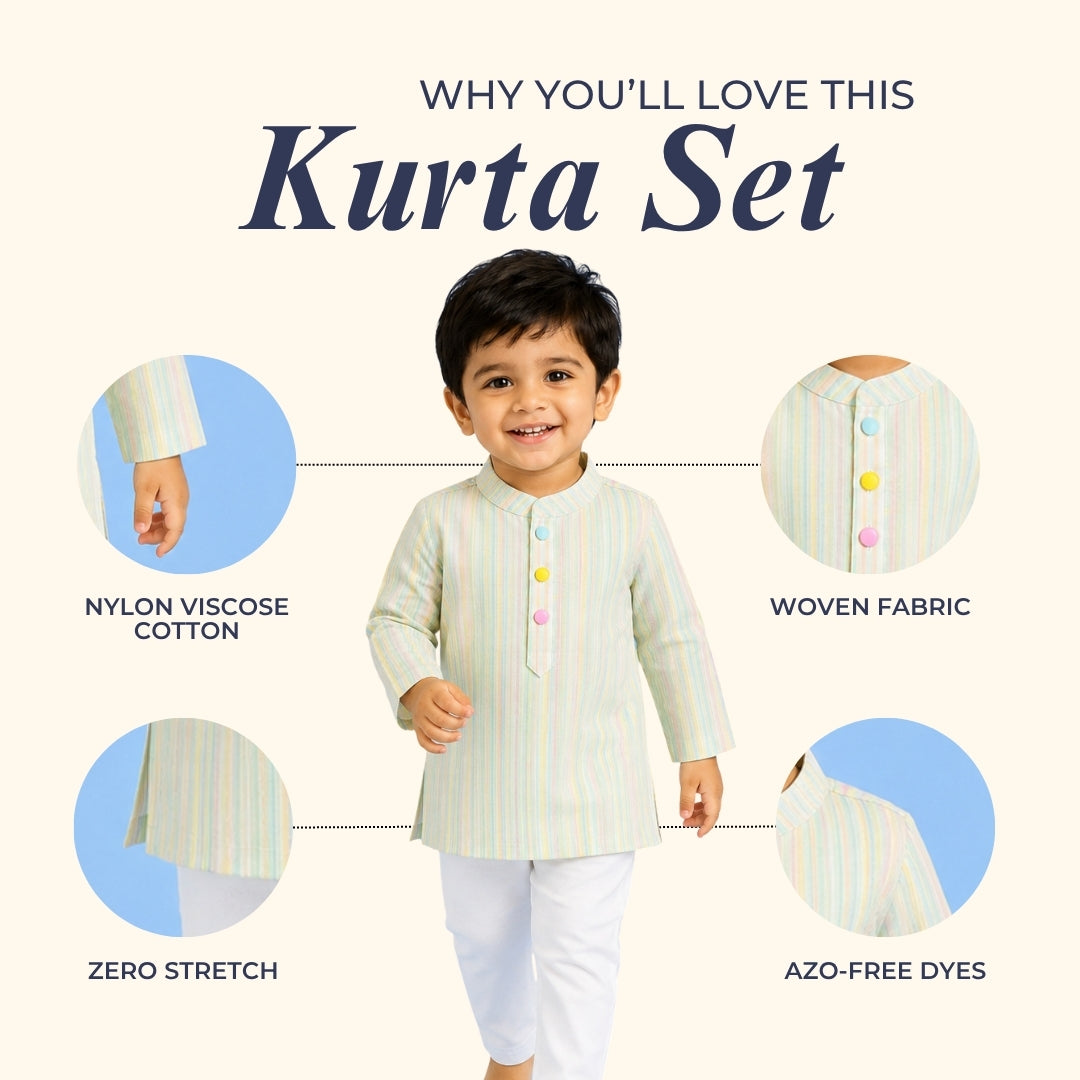 Pear Stripes Kurta Set
