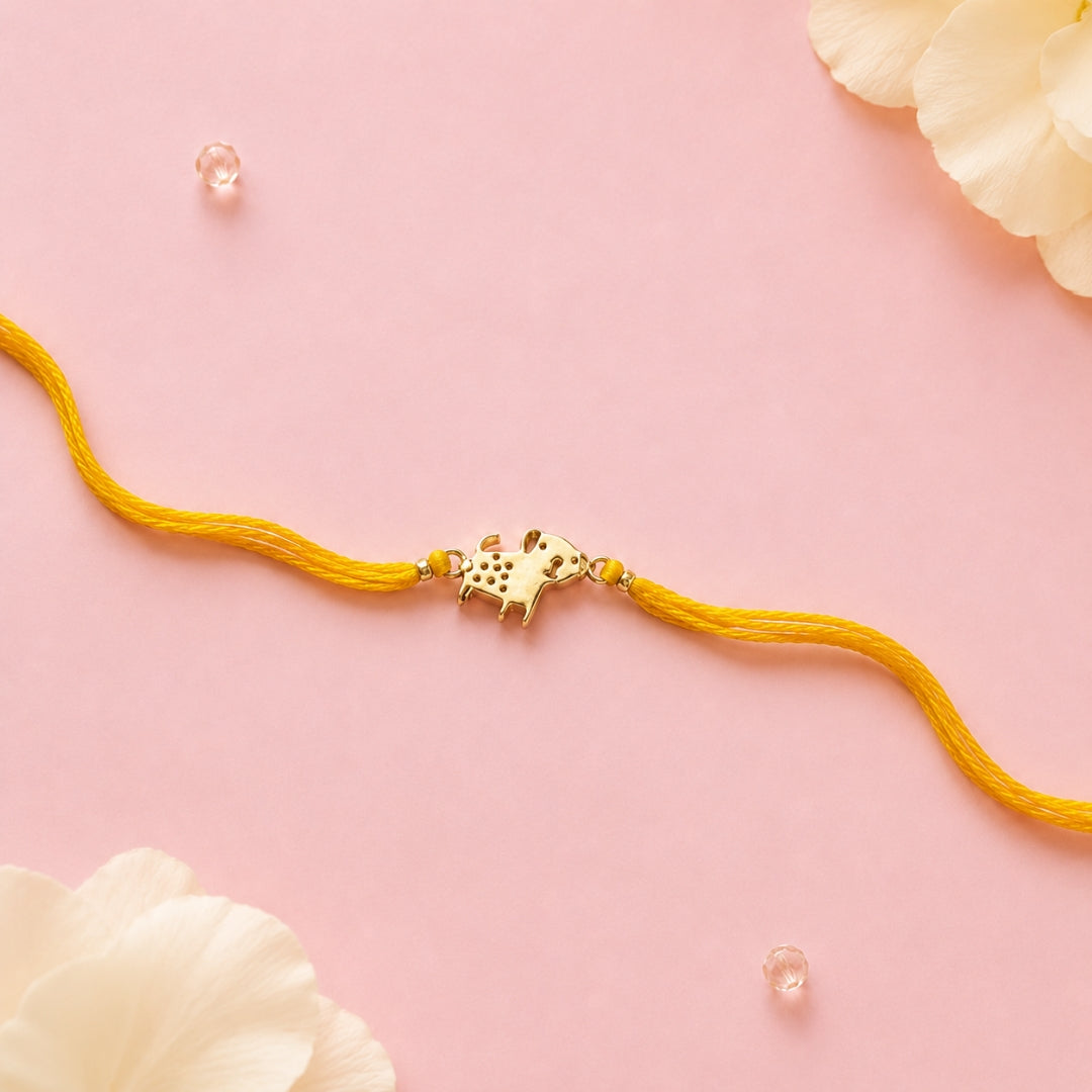 Puppy Rakhi - Gold