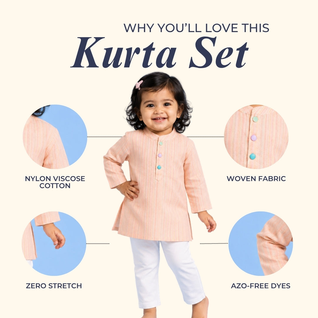 Strawberry Stripes Kurta Set