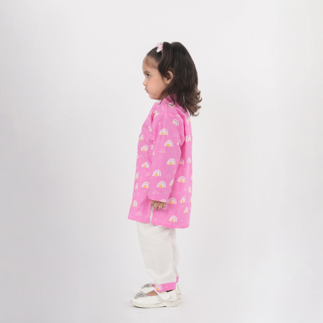 Pink Rainbows Kurta Set