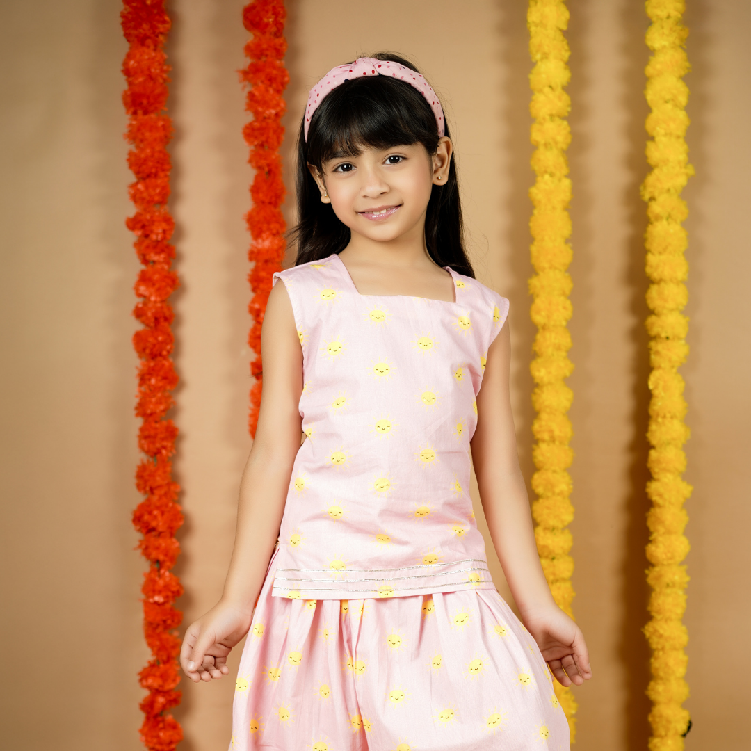 Pink Sun Lehenga Set
