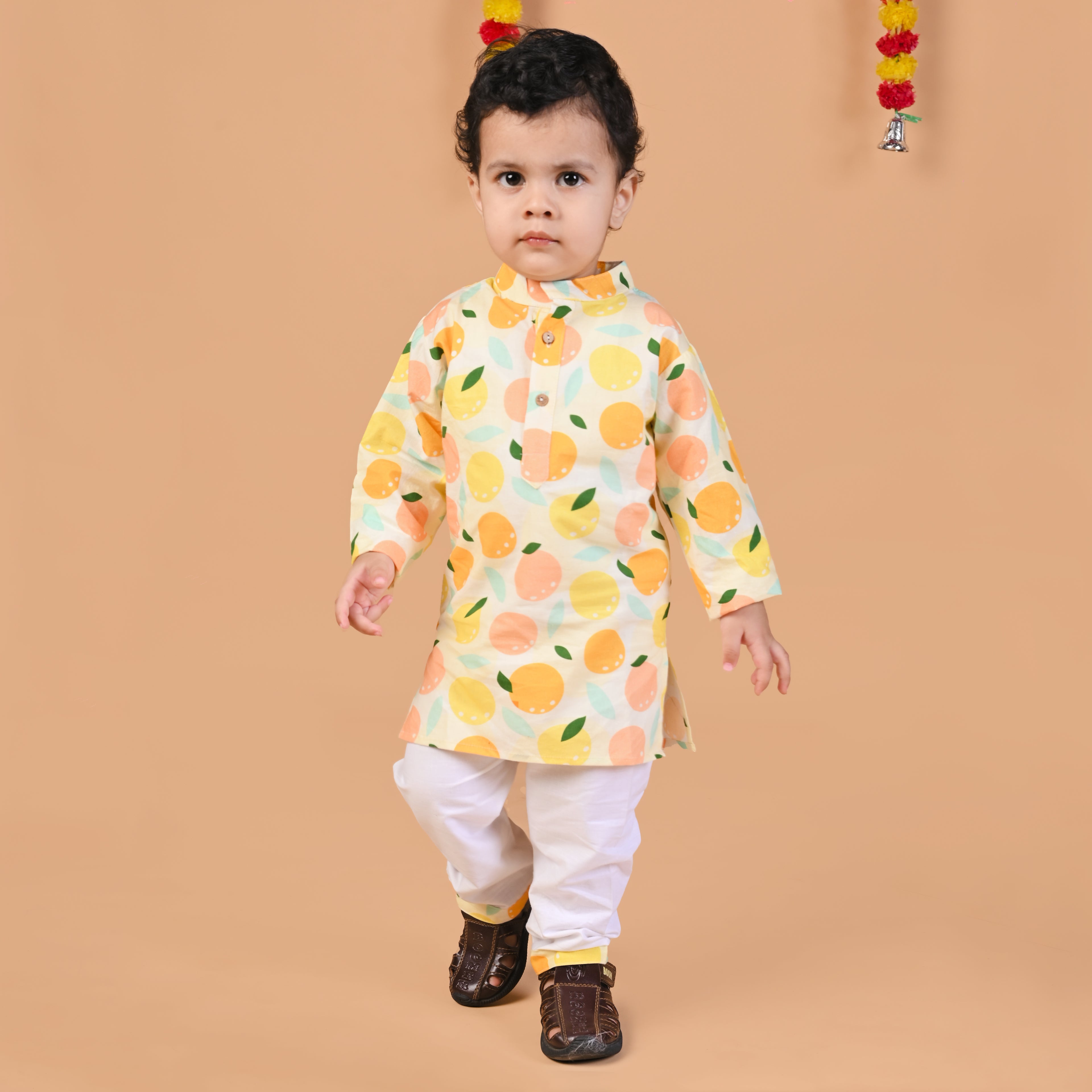 Tangy Tangerine Kurta Set