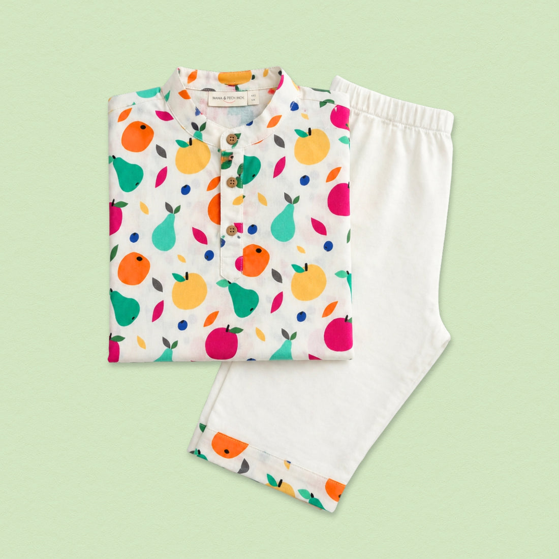 Tropical Fruits Cotton Kurta Set
