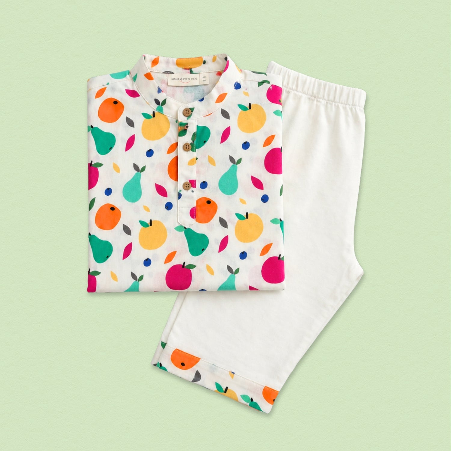 Tropical Fruits Cotton Kurta Set