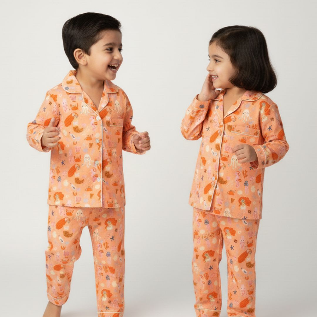 Sealife Full Sleeves Night Suit