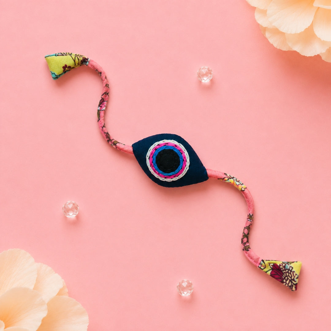 Zero Waste Evil Eye Rakhi - Blue