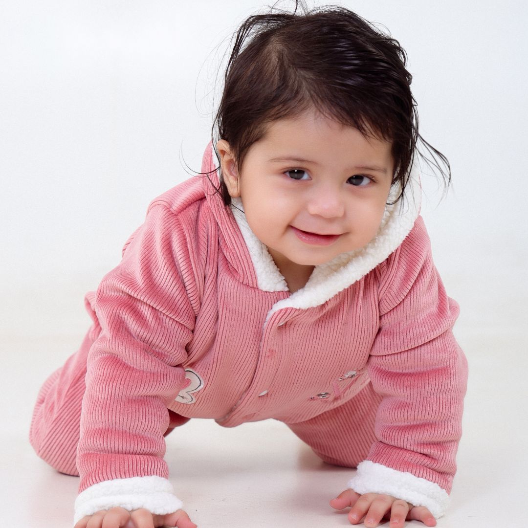 Bunny Love Jacquard Sherpa Romper