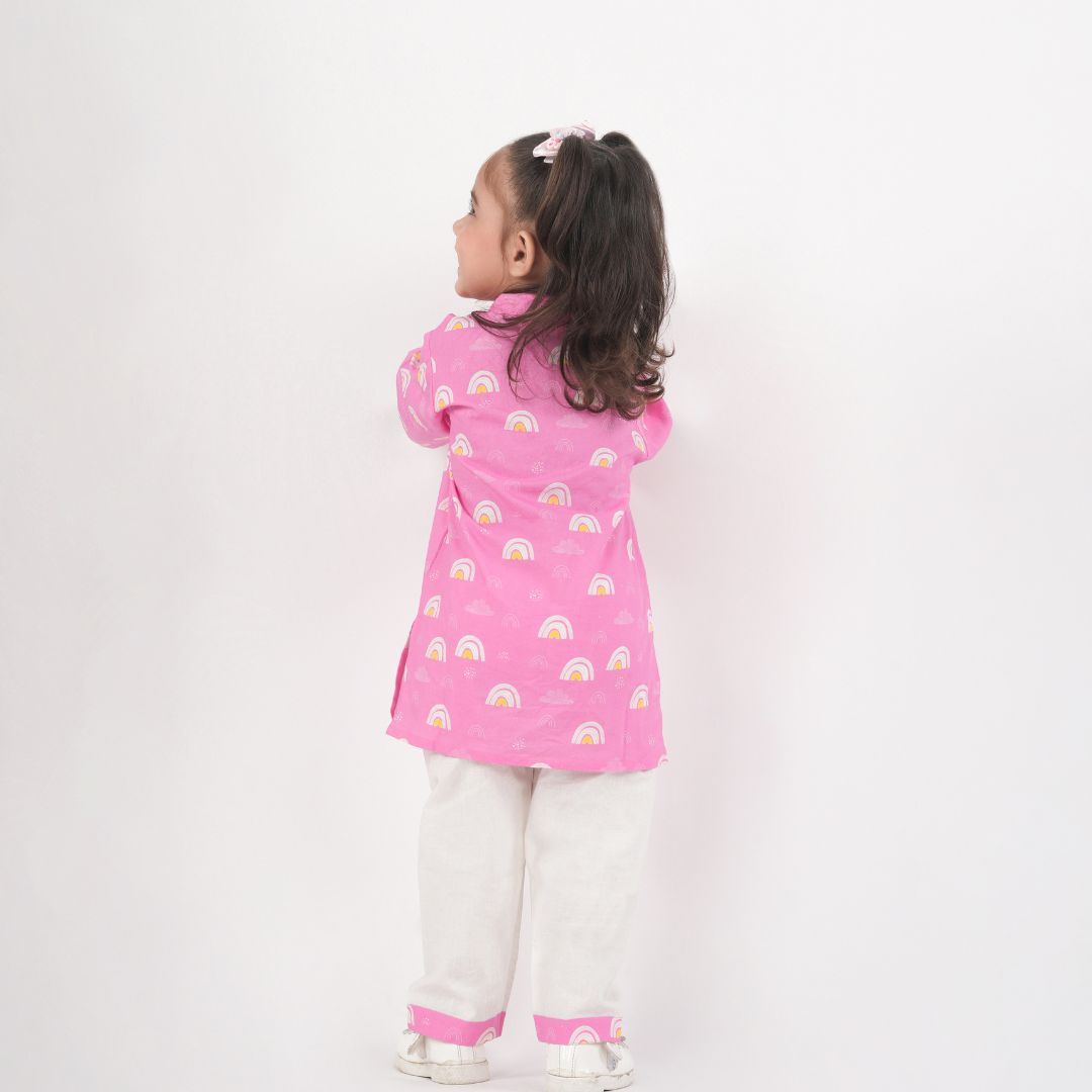 Pink Rainbows Kurta Set