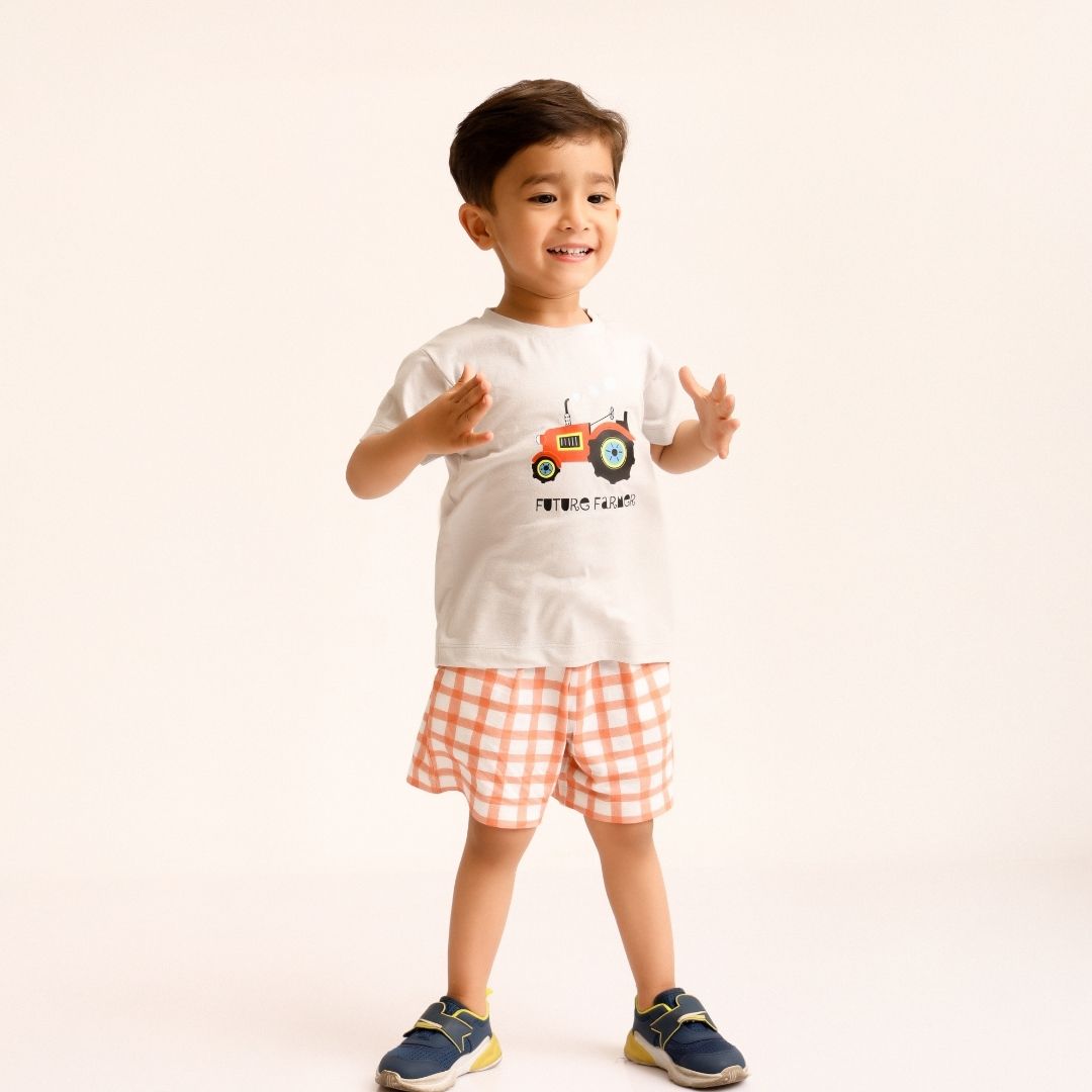 Future Farmer Cotton T-Shirt & Shorts Set