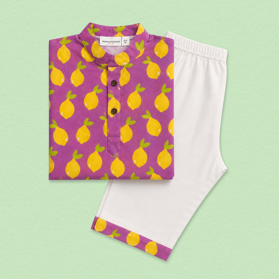 Lemony Lemons Kurta Set