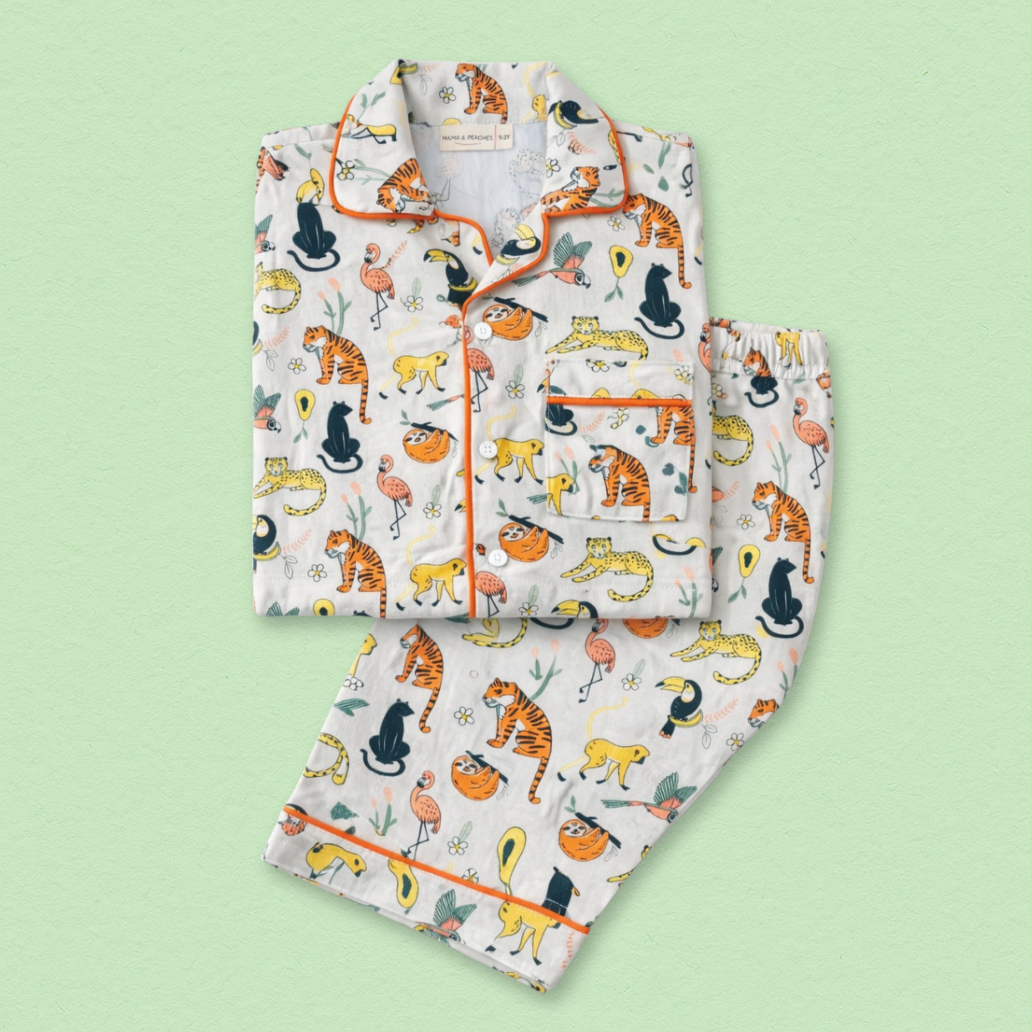 Jungle Animals Full Sleeves Night Suit