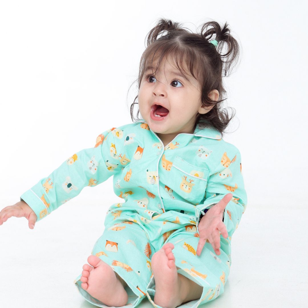 Shy Animals Full Sleeves Night Suit