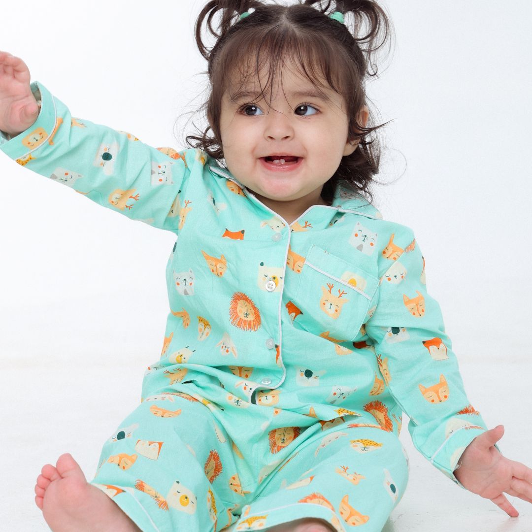 Shy Animals Full Sleeves Night Suit