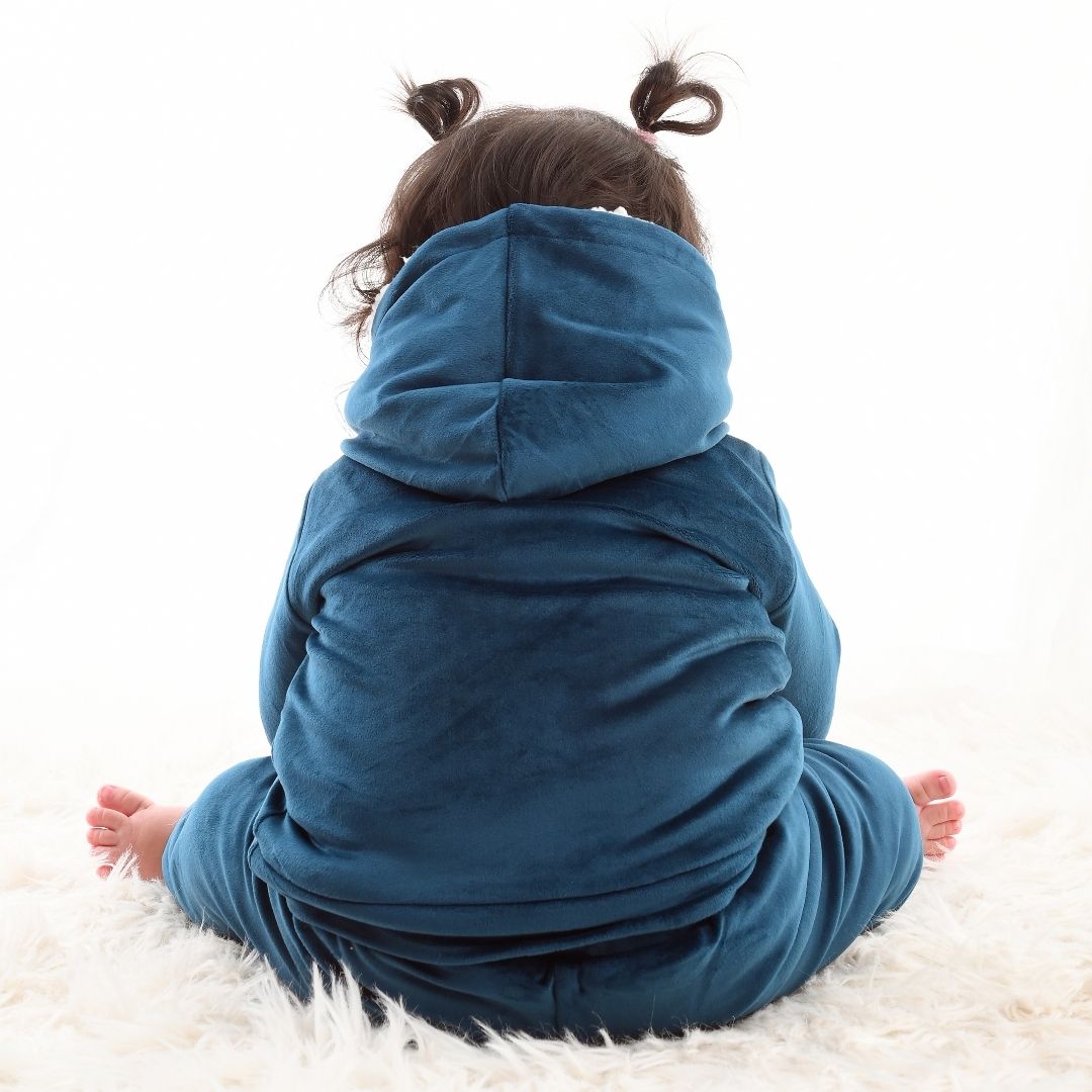 Royal Teddy Velvet Co-ord Set with Sherpa