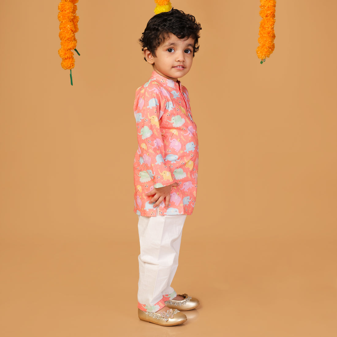 Dancing Elephants Kurta Set