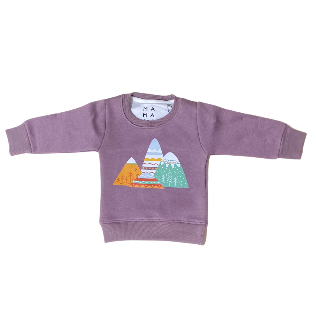 Mauve Snow Mountains Sweatshirt