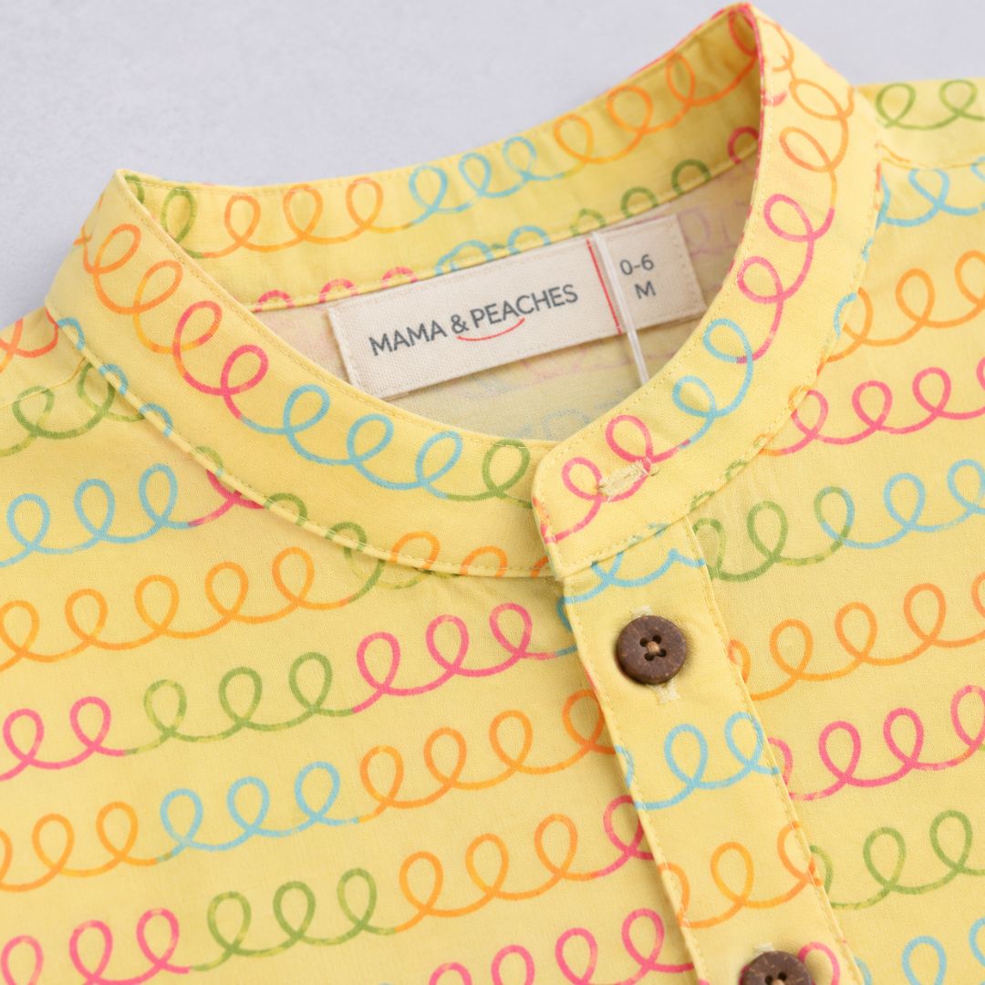 Colourful Spiral Kurta Set