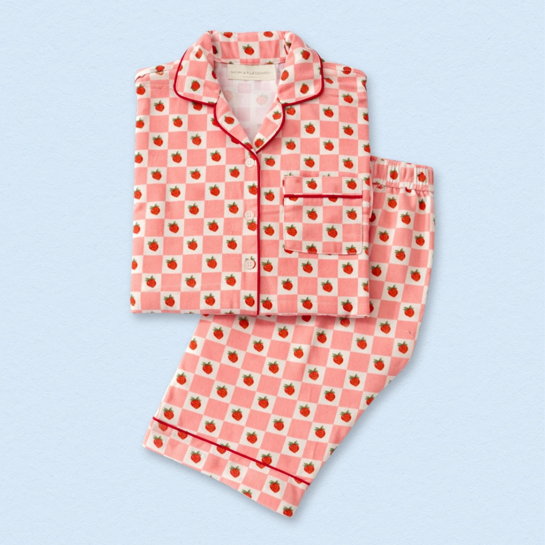 Strawberries Full Sleeves Night Suit