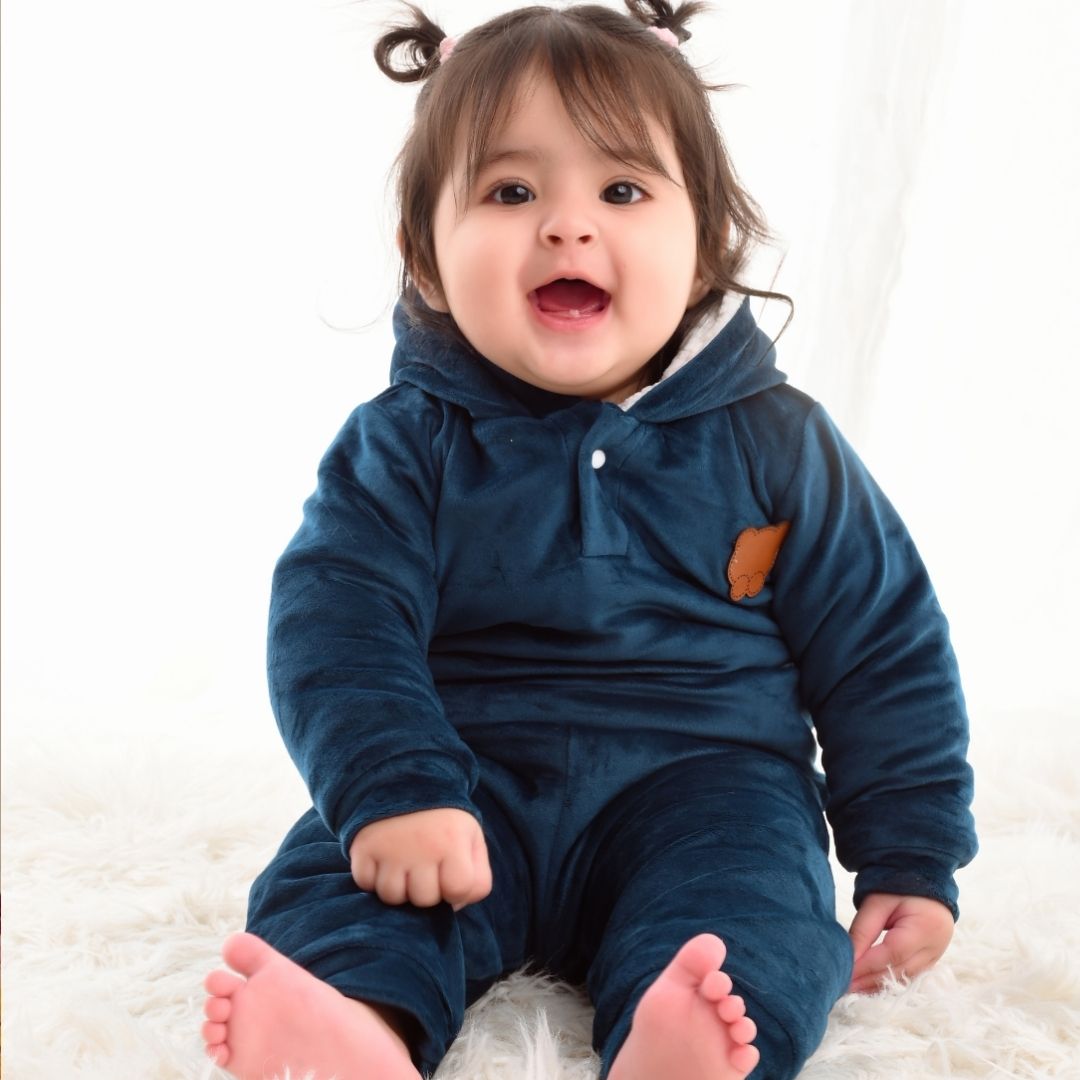 Royal Teddy Velvet Co-ord Set with Sherpa