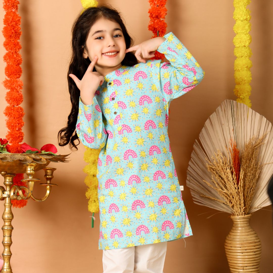 Fireworks &amp; Rainbows Kurta Set