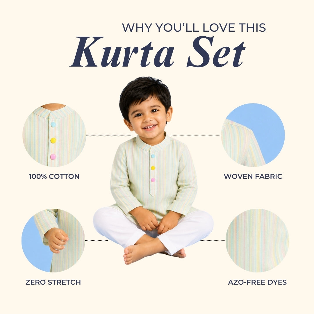 Pear Stripes Kurta Set