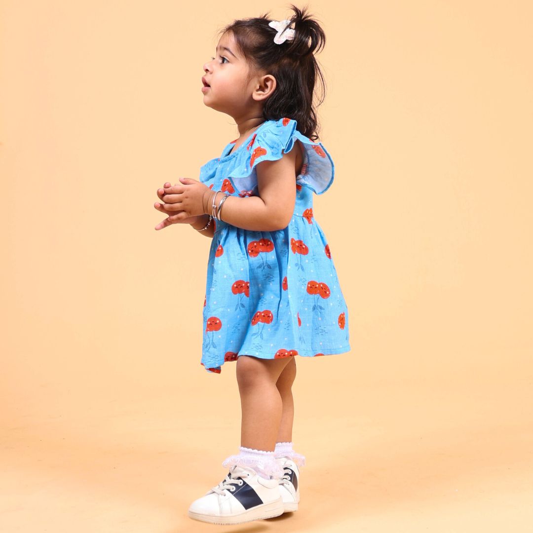 Cherryful Muslin Dress