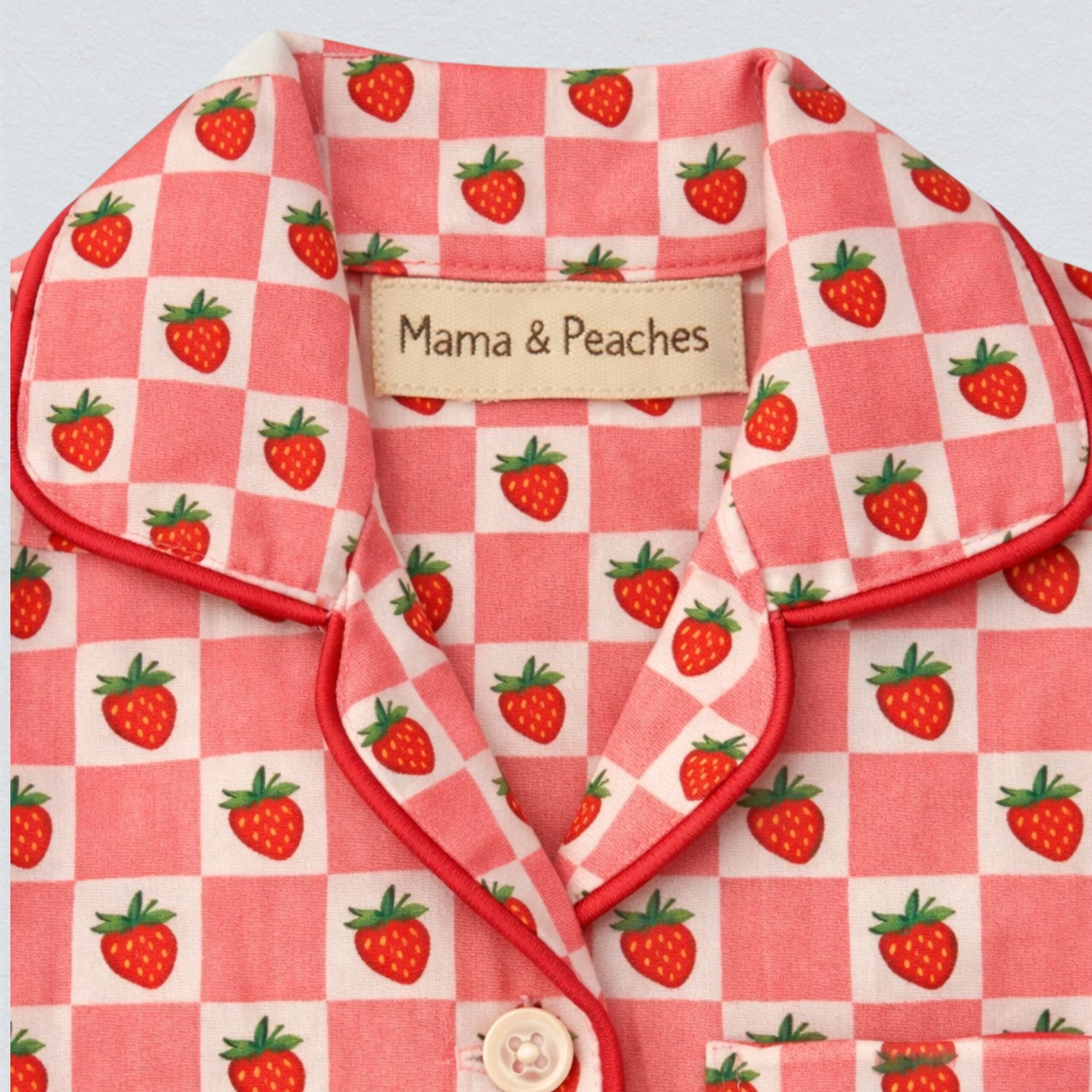 Strawberries Full Sleeves Night Suit