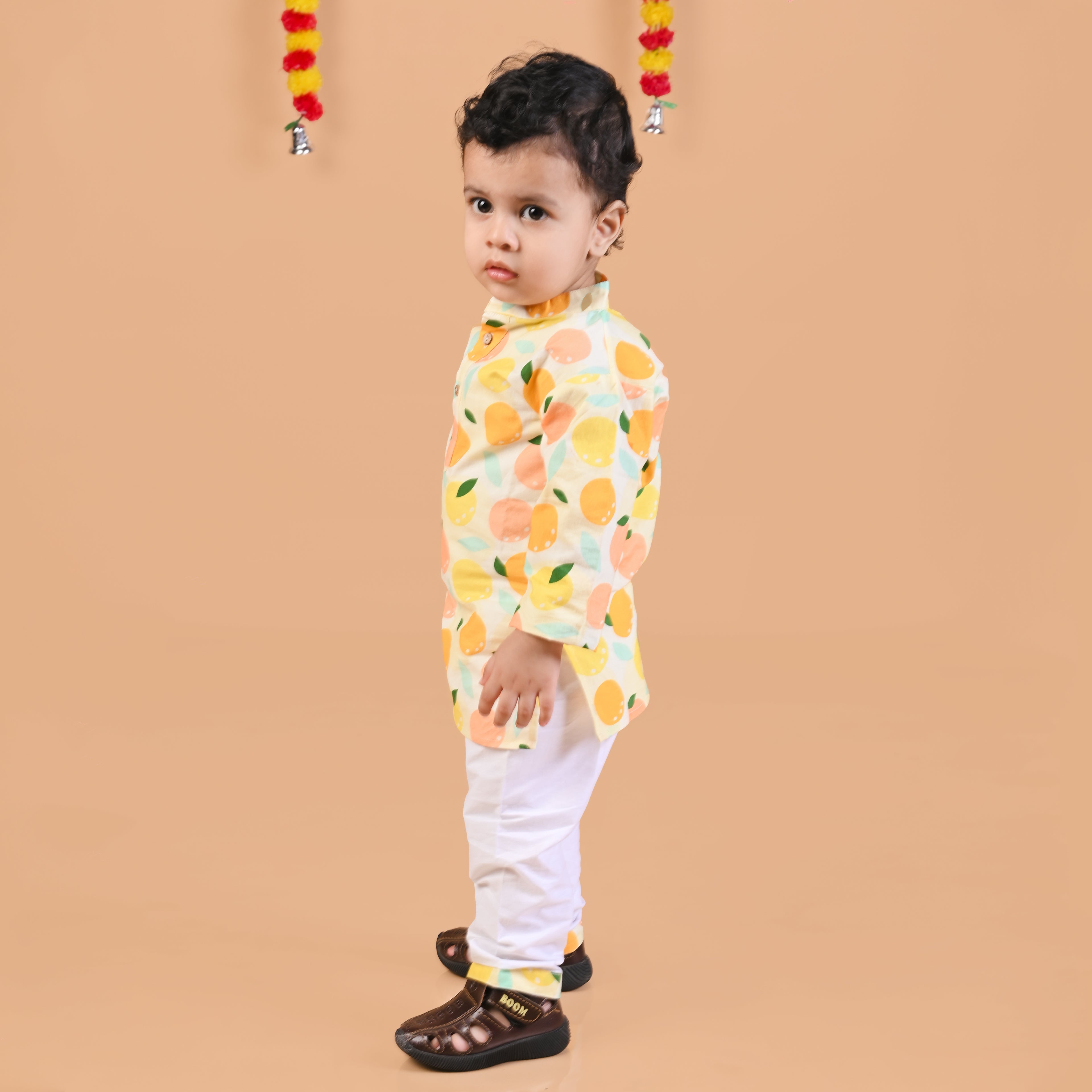 Tangy Tangerine Kurta Set