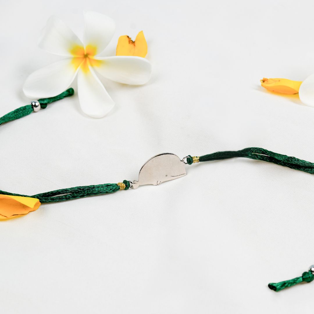 Whale Rakhi - Silver