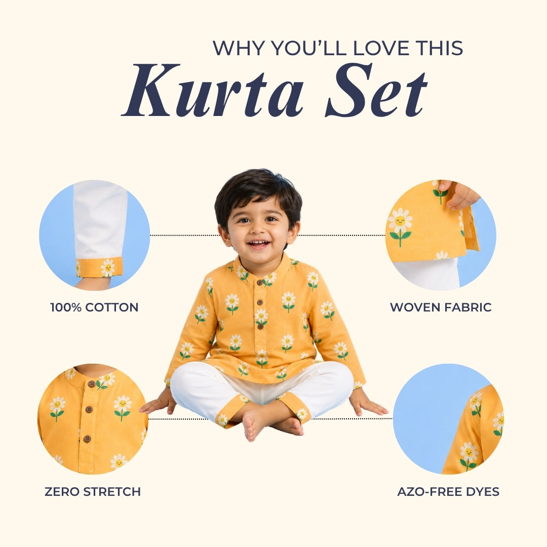 Cheerful Daisies Kurta Set