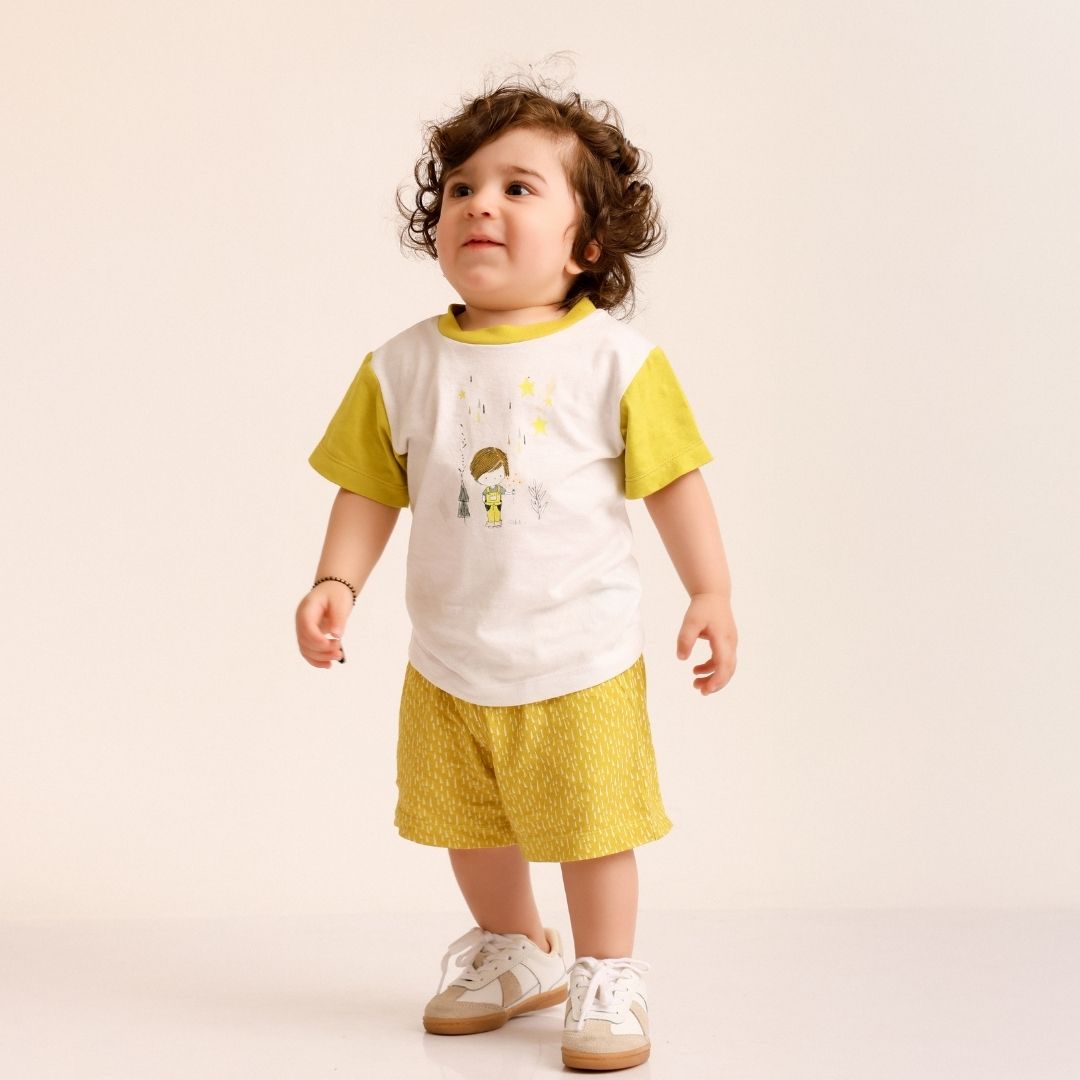 Sweet Little Boy Cotton T-Shirt & Shorts Set