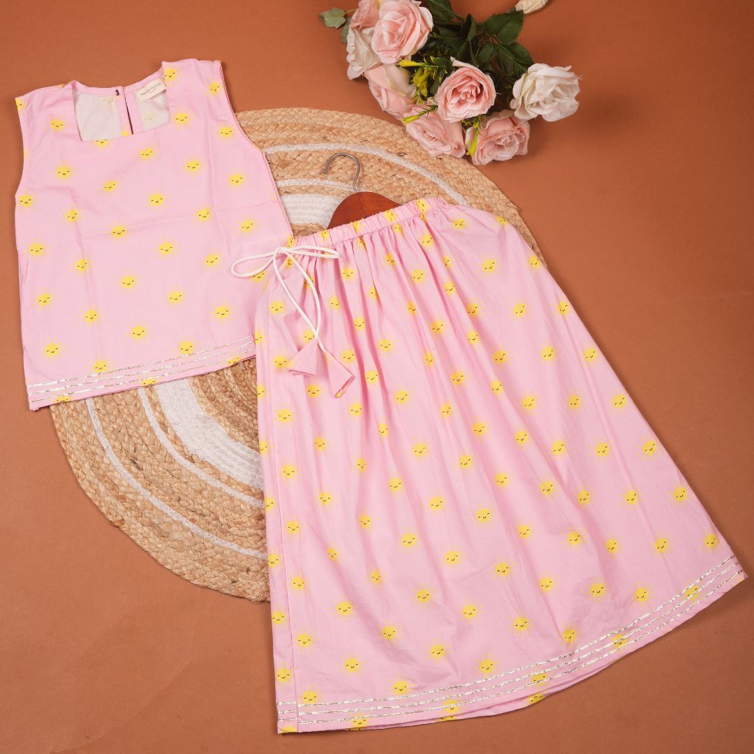 Pink Sun Lehenga Set