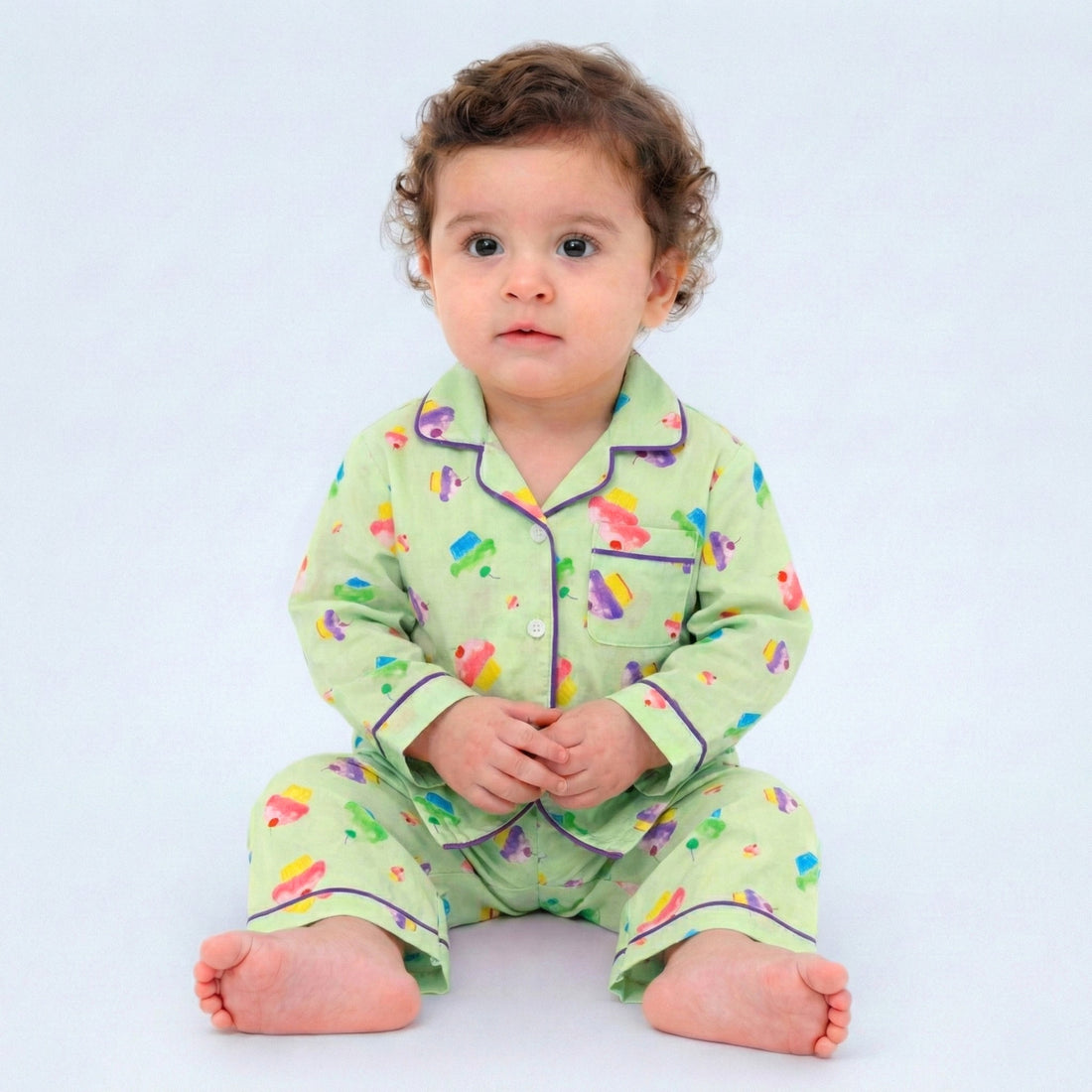 Cute Cupcakes Full Sleeves Night Suit