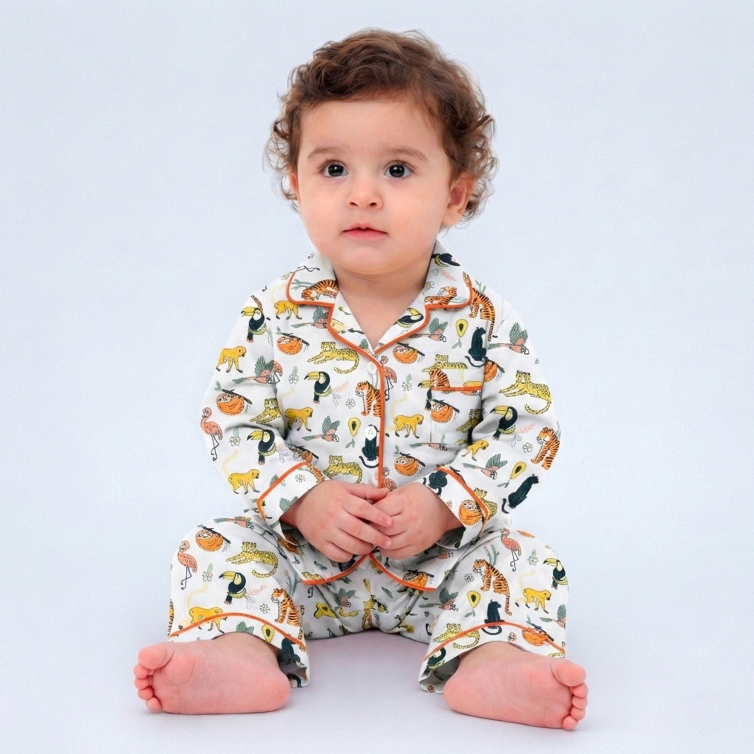 Jungle Animals Full Sleeves Night Suit