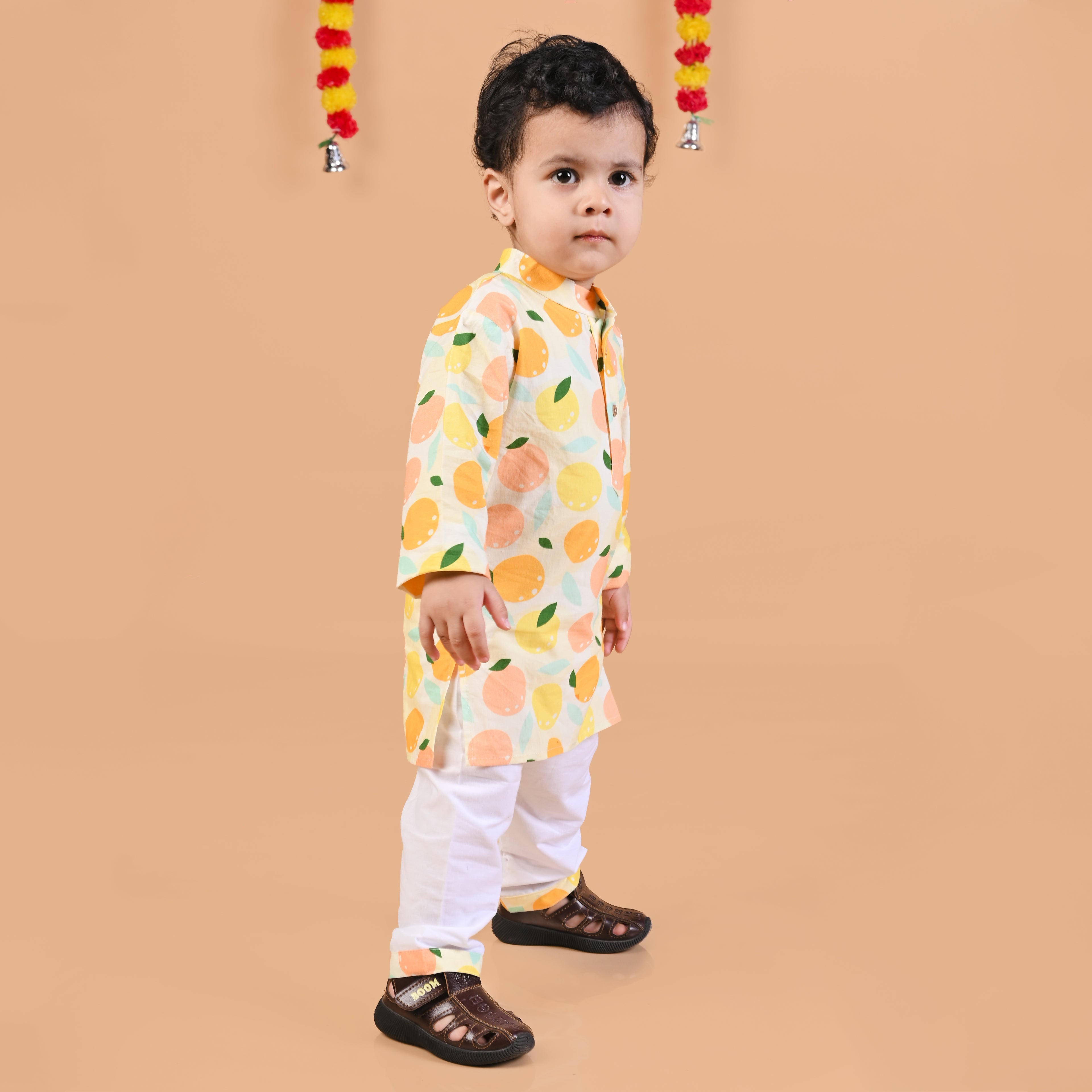 Tangy Tangerine Kurta Set