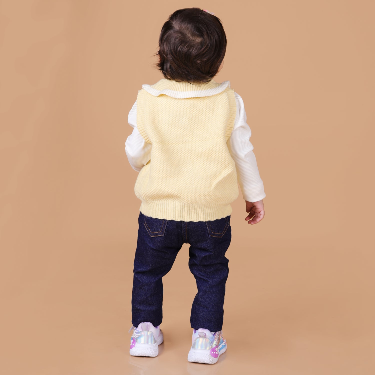 Peekaboo Rabbit Winter Sweater 2pc set - Yellow